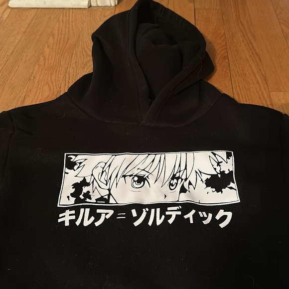 Kids black anime hoodie size medium. - Picture 2 of 2